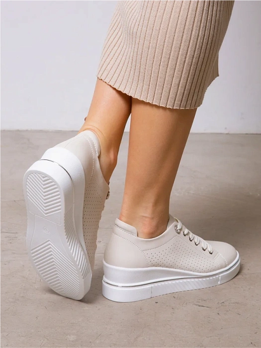 Женские кеды SOFIA-ALEXANDRA бежевые, артикул SA20544-WB