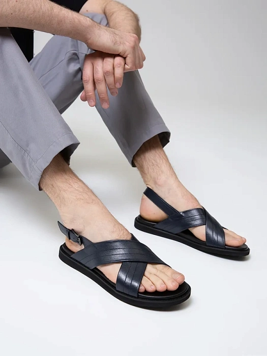 Мужские сандалии BRUNO RENZONI  синие, артикул TK803-7-H8