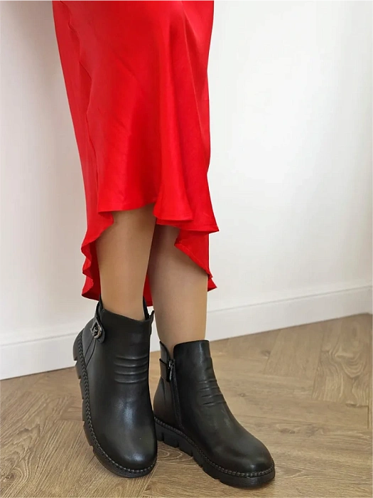 Женские ботинки basic Donna Daniella  черные, артикул NK103-010