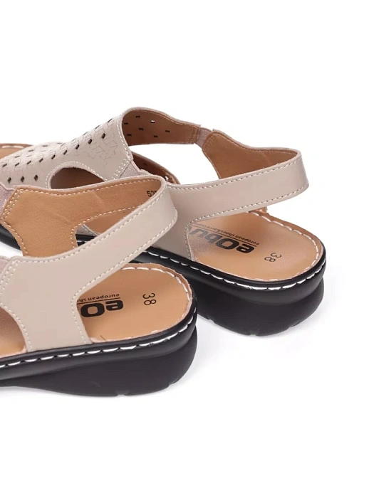 Женские босоножки  eObuv бежевые, артикул 52E-LQFR071-1.EO