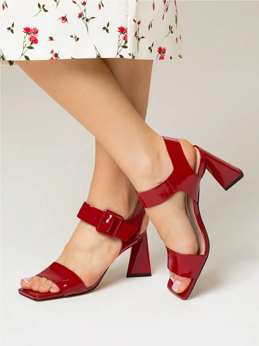 Женские босоножки  FEDERICA RODARI красные, артикул 38E-HF530-6856L1