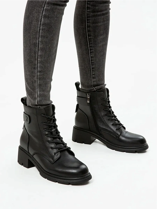 Женские ботинки basic FEDERICA RODARI черные, артикул 42E-Q921-1A