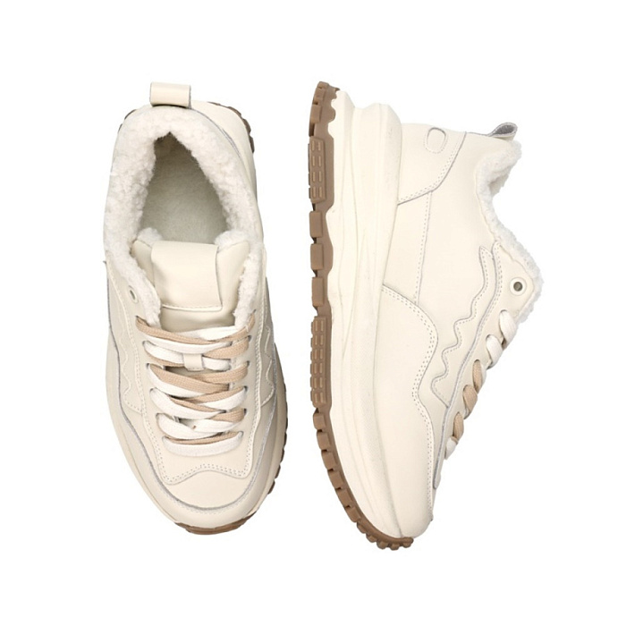 Женские кроссовки Donna Daniella  бежевые, артикул AP022-011