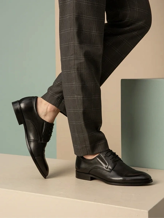 Мужские дерби BRUNO RENZONI  черные, артикул 5381A-910A