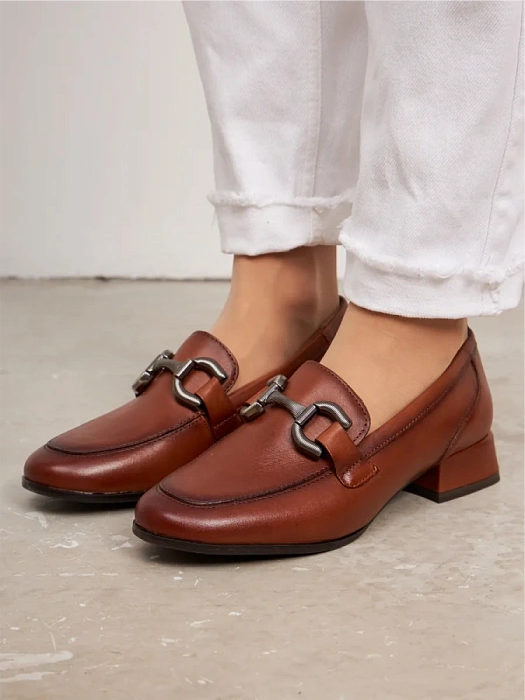 Женские лоферы MARCO TOZZI рыжие, артикул 2-24249-45-305