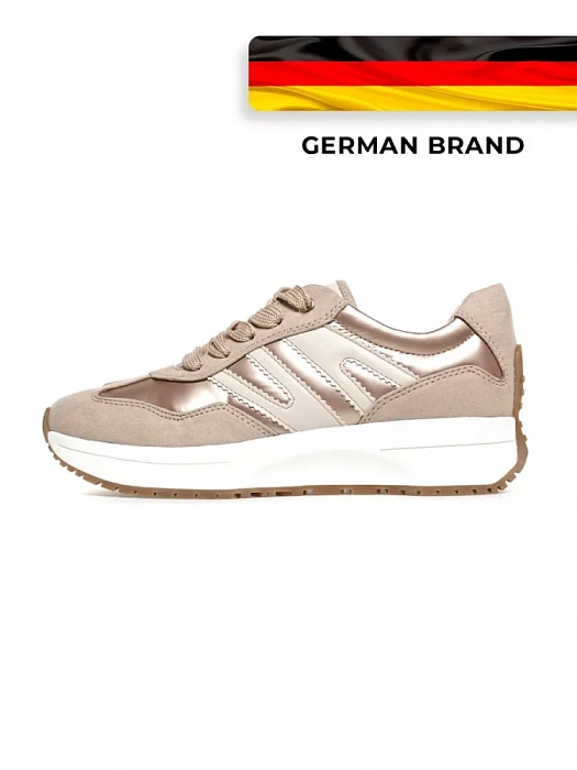 Женские кроссовки MARCO TOZZI бежевые, артикул 2-23748-42-435