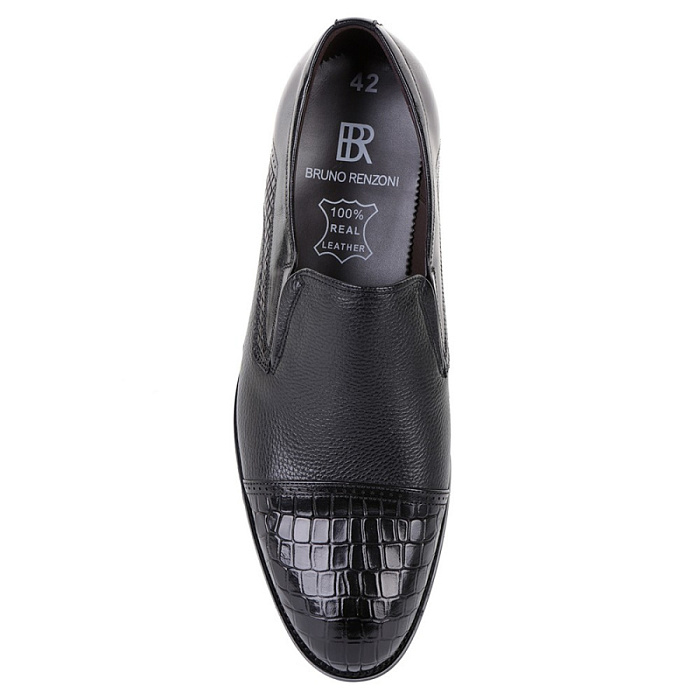 Мужские туфли basic BRUNO RENZONI  черные, артикул 5332A-946A