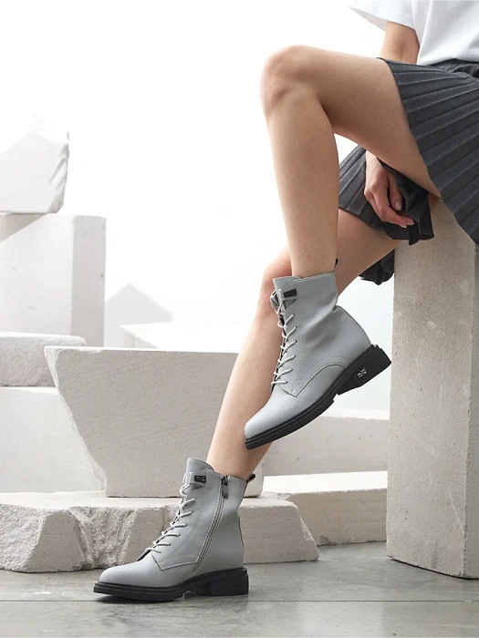 Женские ботинки FEDERICA RODARI серые, артикул 31E-K623-L497