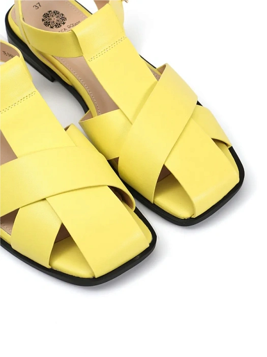 Женские сандалии FEDERICA RODARI желтые, артикул 7E-3H914-802-S43