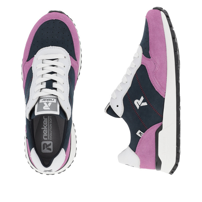 Женские кроссовки RIEKER синие, артикул W0608-14