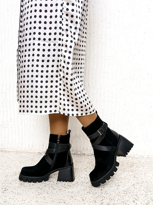 Женские ботильоны FEDERICA RODARI черные, артикул 38E-HF96-B219R2