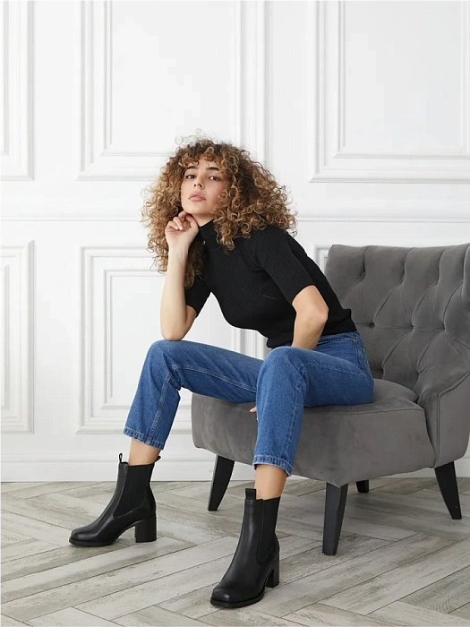 Женские челси FEDERICA RODARI черные, артикул 7E-3H404-855