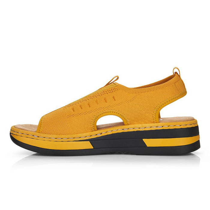 Женские сандалии RIEKER желтые, артикул V59B5-68