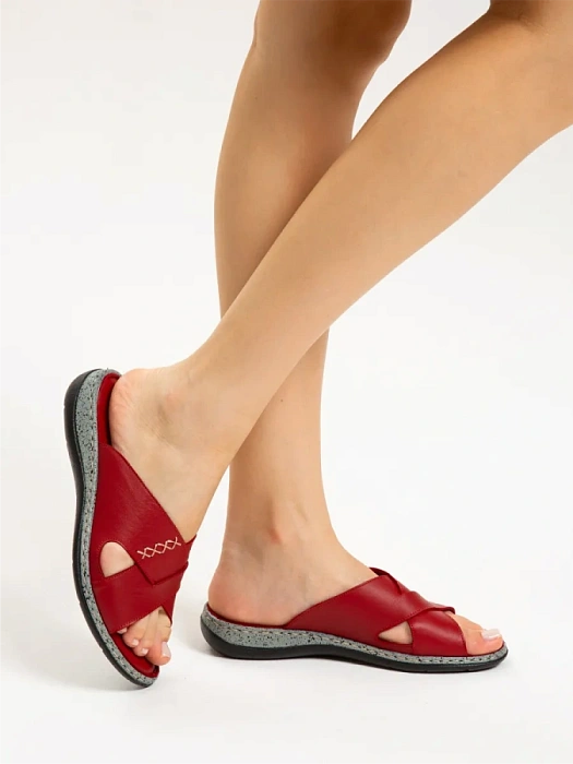 Женские сабо eObuv красные, артикул D25YT-1385-02