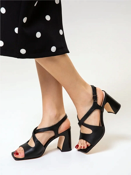 Женские босоножки  FEDERICA RODARI черные, артикул 17E-K781-L877-019A