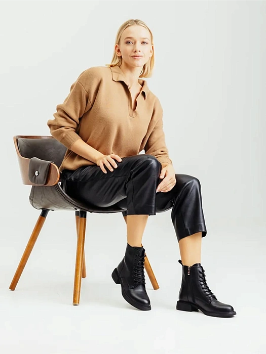 Женские ботинки FEDERICA RODARI черные, артикул 44E-A1183-61Z