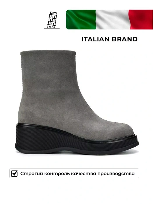 Женские ботинки basic SOFIA-ALEXANDRA серые, артикул 17E-Z16490-B01A