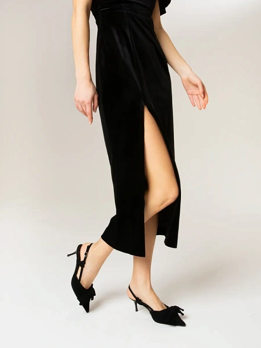 Женские слингбэки SOFIA-ALEXANDRA черные, артикул 38E-B005-H117D1