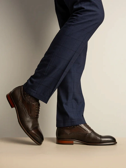 Мужские оксфорды BRUNO RENZONI  коричневые, артикул 5408A-910L