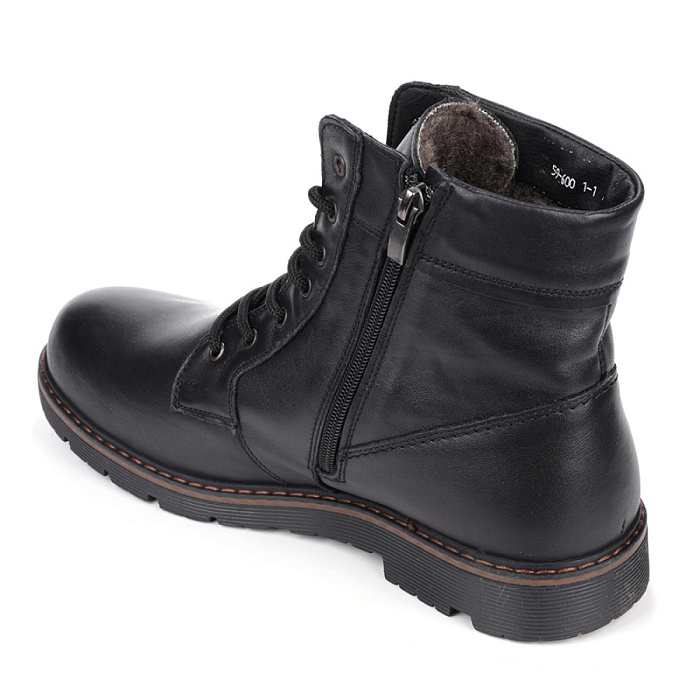 Мужские ботинки basic BRUNO RENZONI  черные, артикул 59-600-1-1