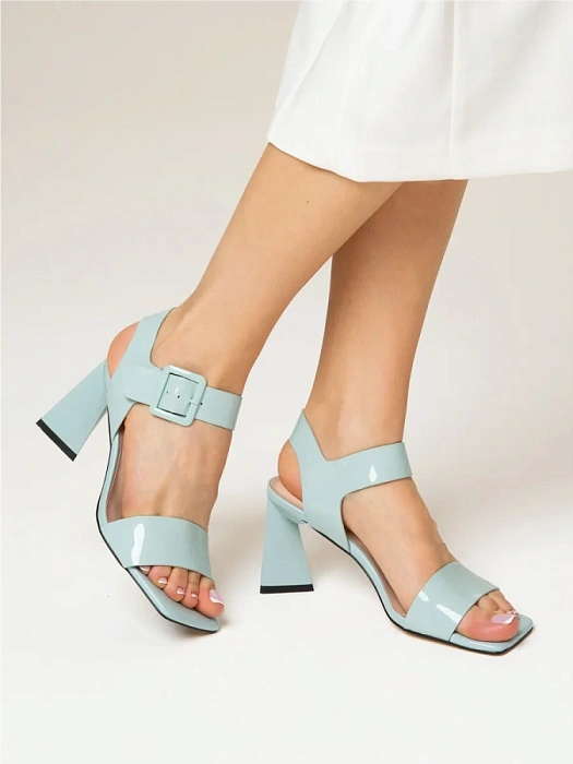 Женские босоножки  FEDERICA RODARI голубые, артикул 38E-HF530-6856L2