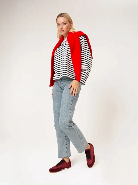 Женские кроссовки SOFIA-ALEXANDRA бордовые, артикул LT191-2-V