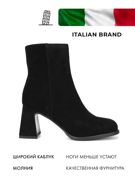 Женские ботильоны FEDERICA RODARI черные, артикул 7E-3H491-826