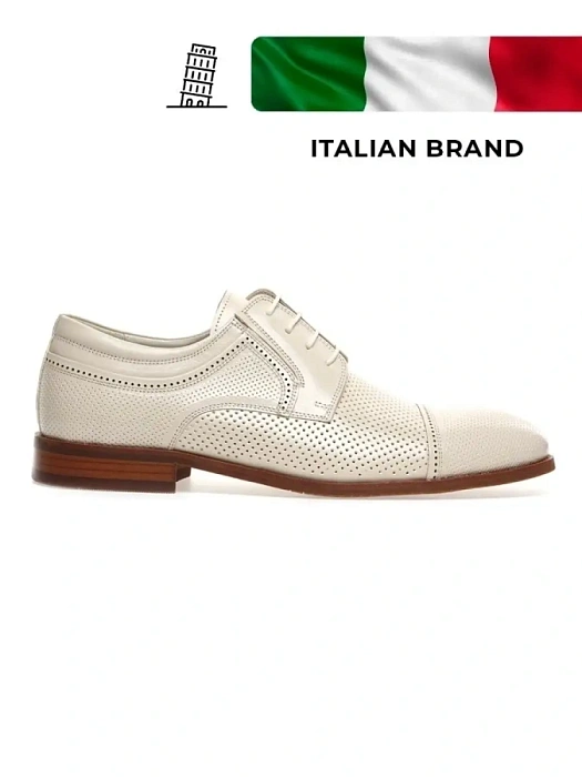 Мужские туфли basic BRUNO RENZONI  бежевые, артикул 5492B-712B