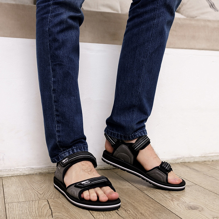 Мужские сандалии SAHAB черные, артикул S580MS_BLACK