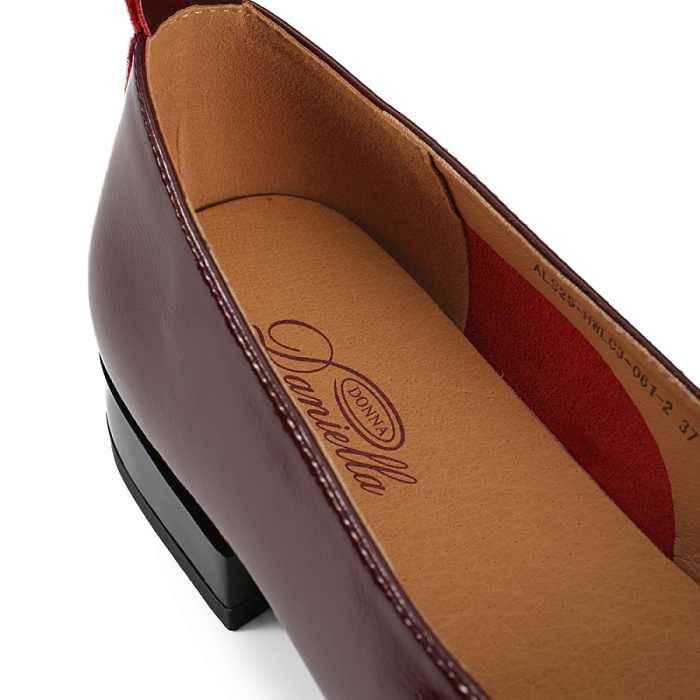 Женские балетки Donna Daniella  бордовые, артикул ALS25-HWLC3-061-2