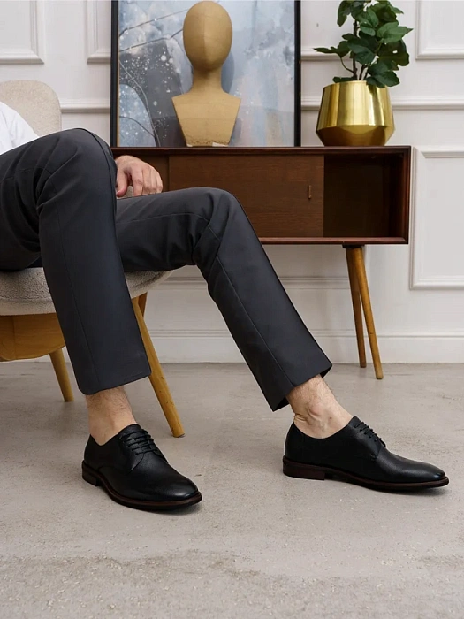 Мужские туфли basic BRUNO RENZONI  черные, артикул BR13347-MB/10