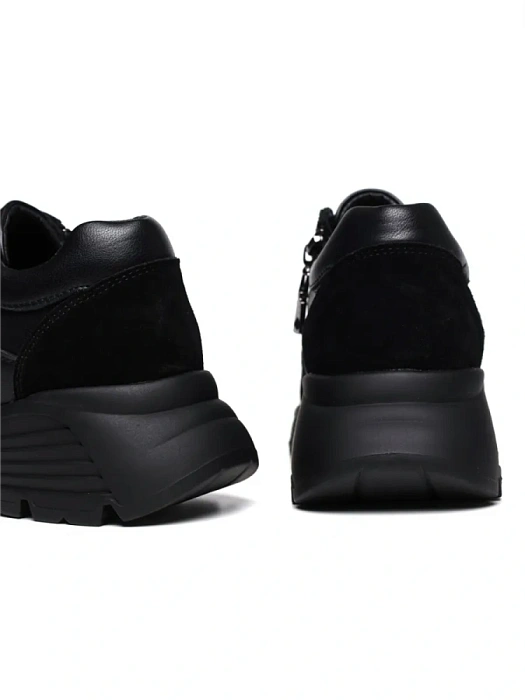 Женские кроссовки FEDERICA RODARI черные, артикул 42E-2382-9B