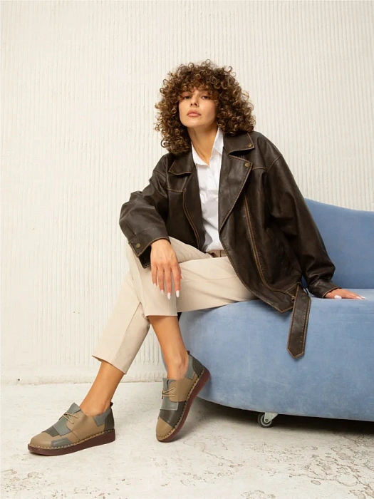 Женские туфли eObuv бежевые, артикул DB8370-3