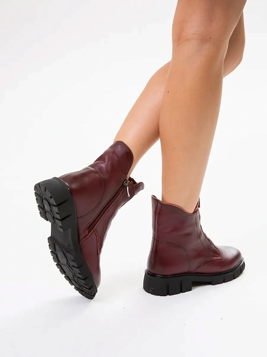 Женские ботинки Donna Daniella  бордовые, артикул C1039-012