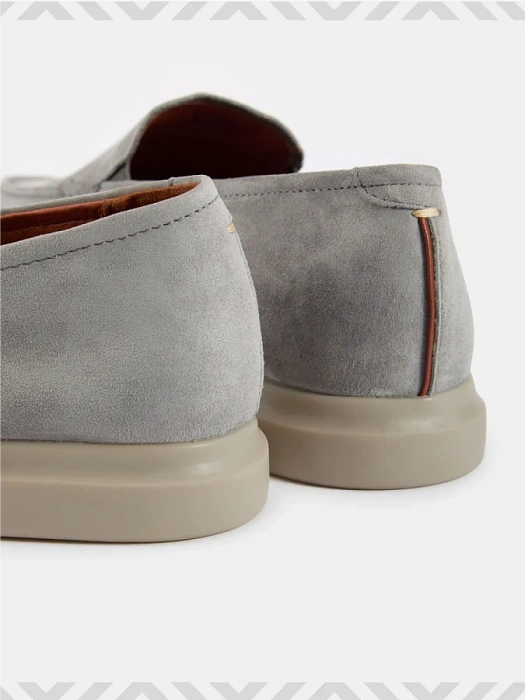 Мужские мокасины BRUNO RENZONI  серые, артикул MC193AB-1L