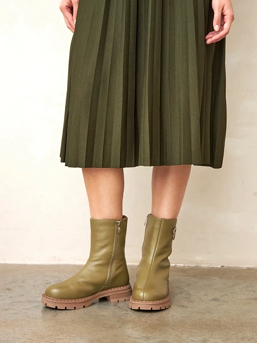 Женские полусапоги Donna Daniella  зеленые, артикул 32W10-59-106Z