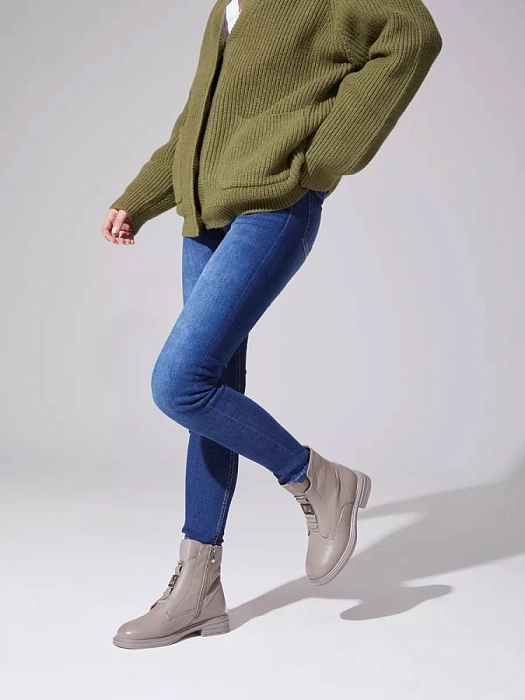 Женские ботинки basic Donna Daniella  серые, артикул 32W10-56-105B