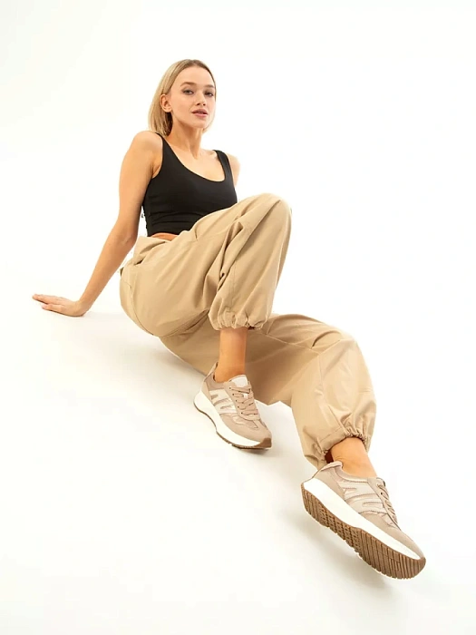 Женские кроссовки MARCO TOZZI бежевые, артикул 2-23748-42-435