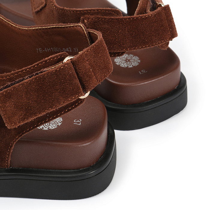 Женские сандалии FEDERICA RODARI коричневые, артикул 7E-4H1000-942