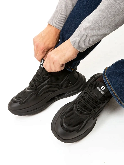 Мужские кроссовки BRUNO RENZONI  черные, артикул RH6600A