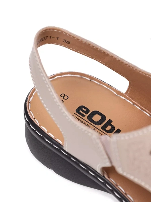 Женские босоножки  eObuv бежевые, артикул 52E-LQFR071-1.EO