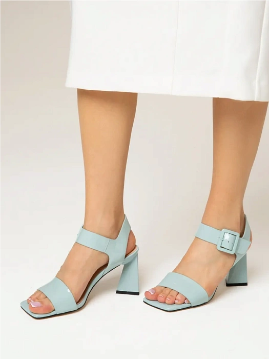 Женские босоножки  FEDERICA RODARI голубые, артикул 38E-HF530-6856L2