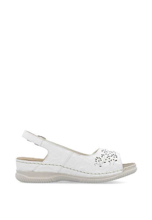 Женские босоножки  RIEKER белые, артикул V7450-80