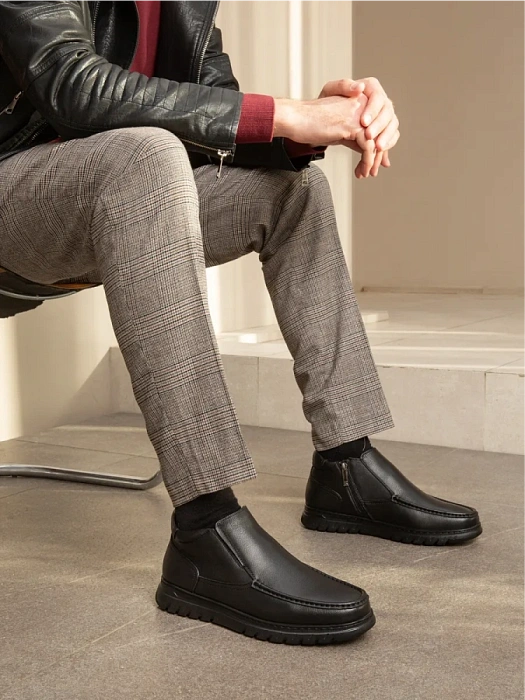 Мужские ботинки BRUNO RENZONI  черные, артикул 9833X-1Z-961