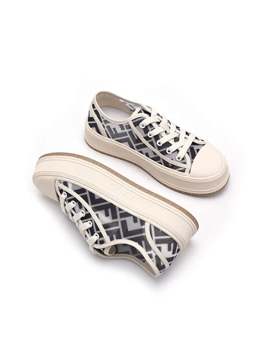 Женские кеды FEDERICA RODARI серые, артикул 42E-HY105-1A