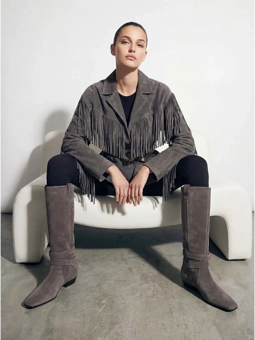 Женские сапоги SOFIA-ALEXANDRA серые, артикул 38E-HF1136-B1481R4-25W