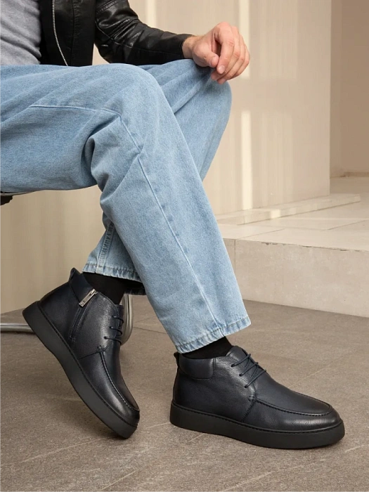 Мужские ботинки BRUNO RENZONI  синие, артикул 983X-20Z-C18