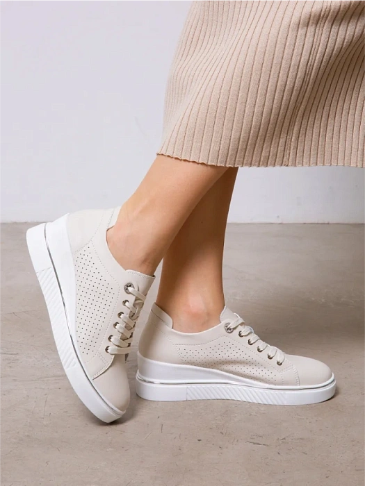 Женские кеды SOFIA-ALEXANDRA бежевые, артикул SA20544-WB