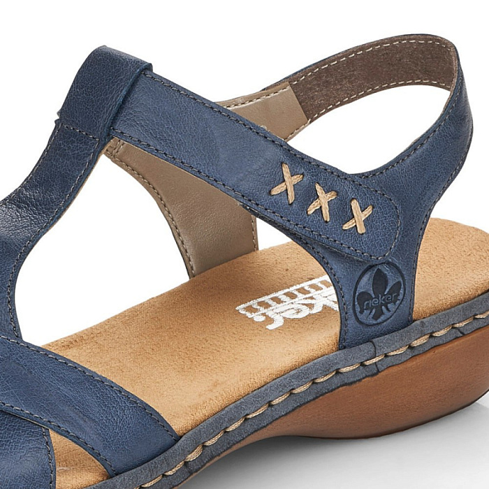 Женские сандалии RIEKER синие, артикул 65919-12