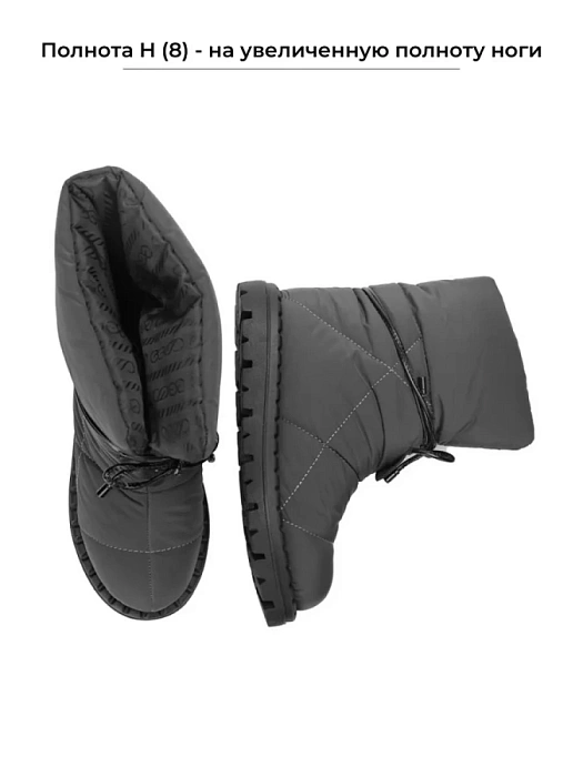 Женские дутики Donna Daniella  темно-серые, артикул 32W9-4-405Z